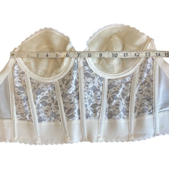 VTG Frederick's of Hollywood White Lace Strapless Corset Bra 34C #114K - Picture 9 of 13